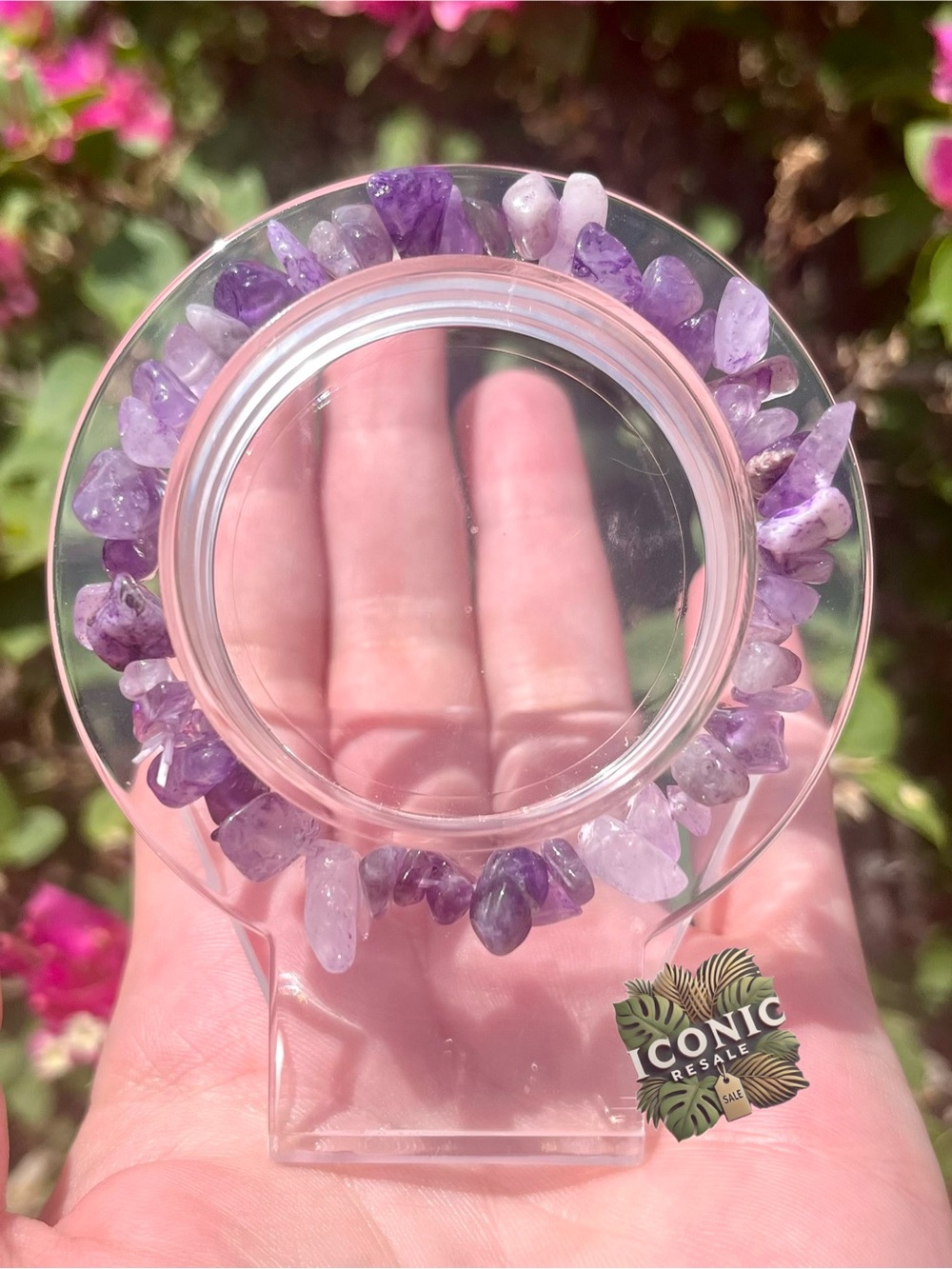 Amethyst Chip Stretch Bracelet NWOT